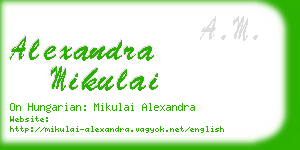 alexandra mikulai business card